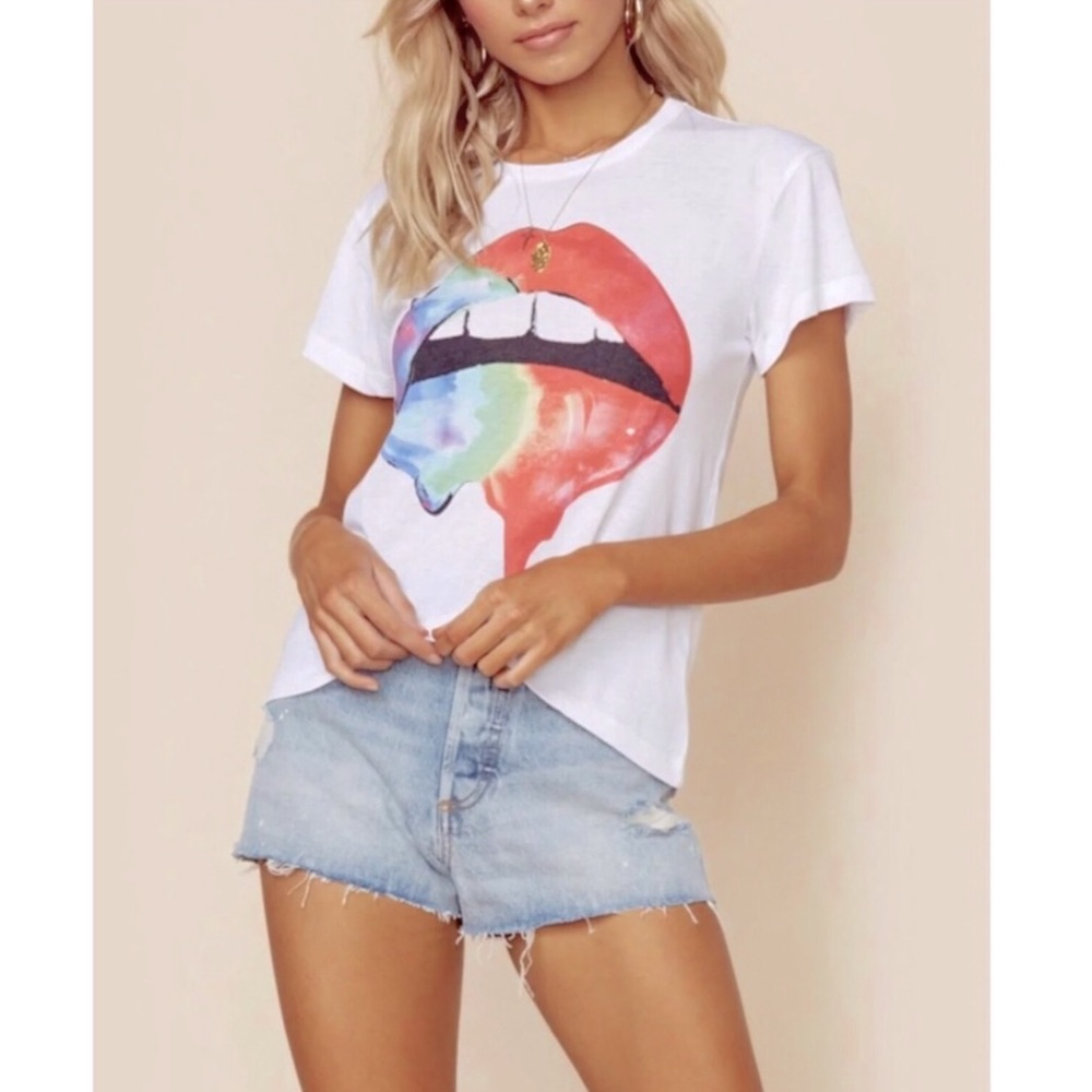 Chaser Rainbow Lips Tee